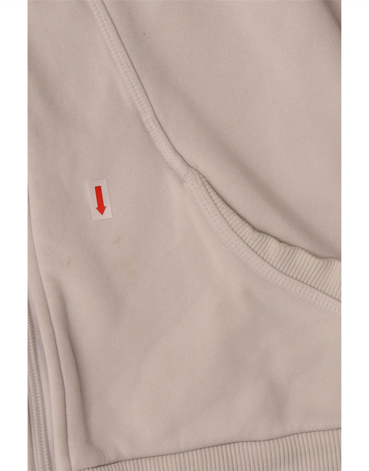 PUMA Damen Zip Hoodie Pullover UK 10 Small Weiß