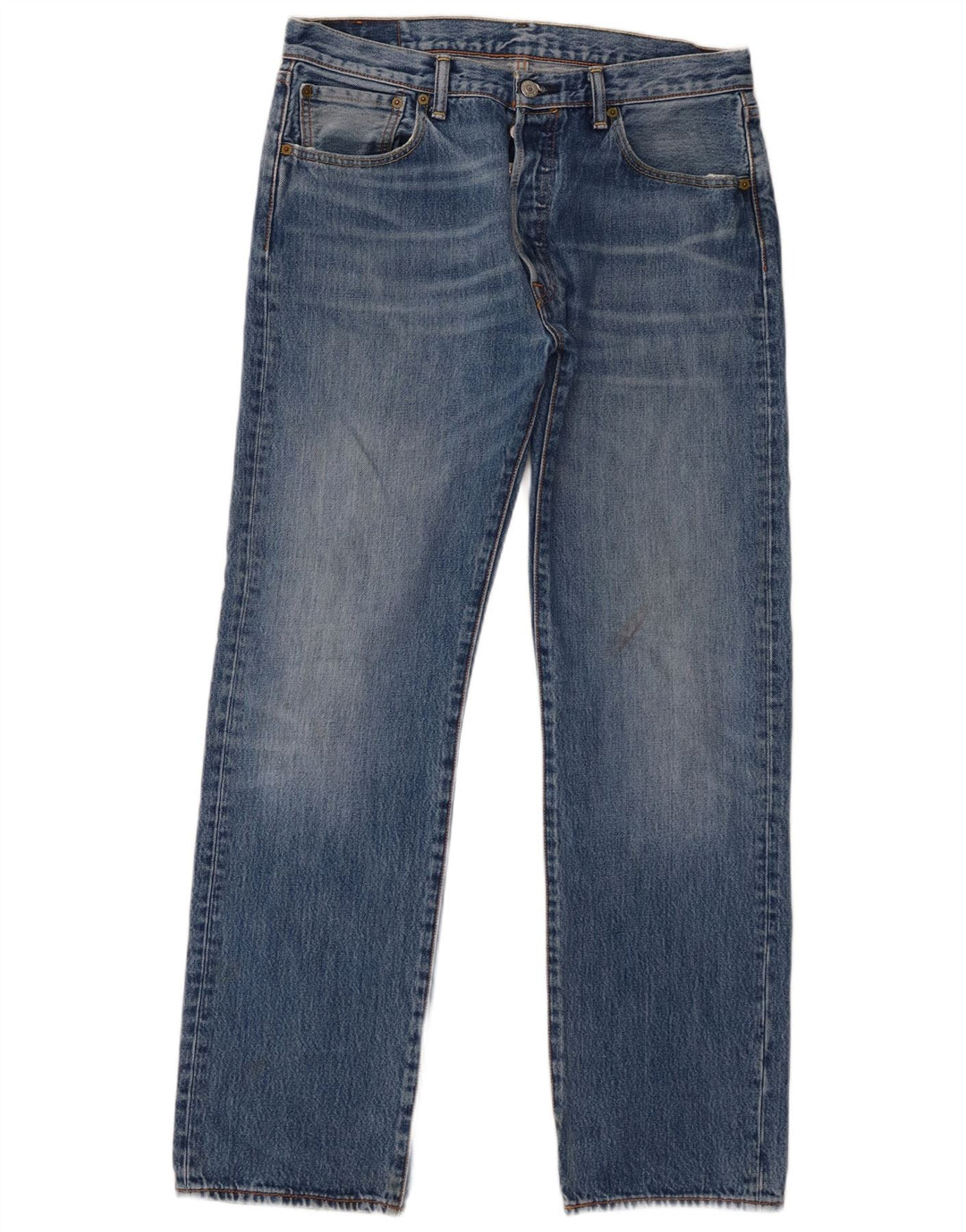 Levi's Herren 501 Straight Jeans W34 L32 Blaue Baumwolle