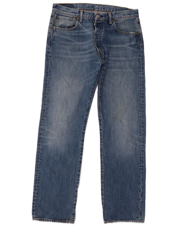 Levi's Herren 501 Straight Jeans W34 L32 Blaue Baumwolle