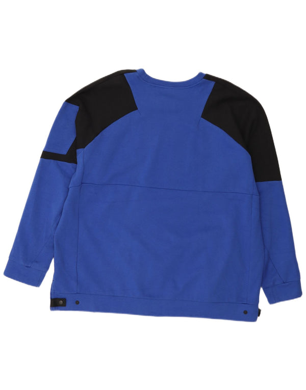Adidas Herren Sweatshirt Pullover 2XL Blau Colourblock Baumwolle