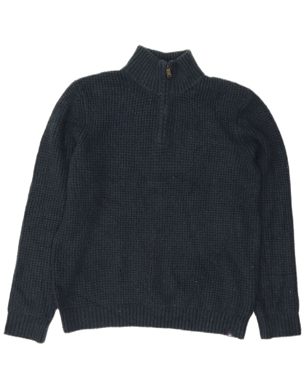 Fat Face Herren-Pullover mit Reißverschluss, XL, grünes Acryl