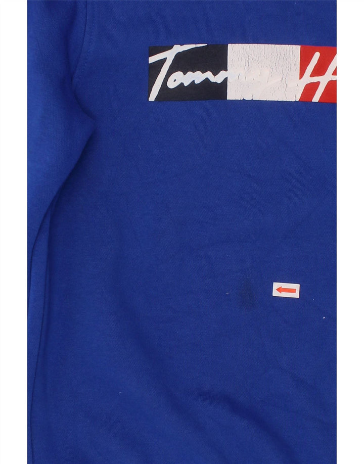 TOMMY HILFIGER Grafik-Sweatshirt für Jungen, 8–9 Jahre, mittelblaue Baumwolle