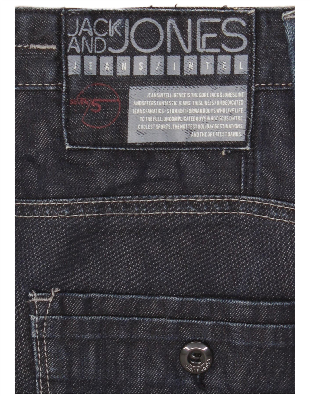Jack & Jones Herren Cargo Straight Jeans W32 L33 Marineblau
