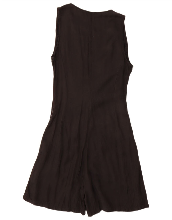 Armani Jeans Damen Ärmelloser Playsuit EU 40 Mittelschwarze Viskose