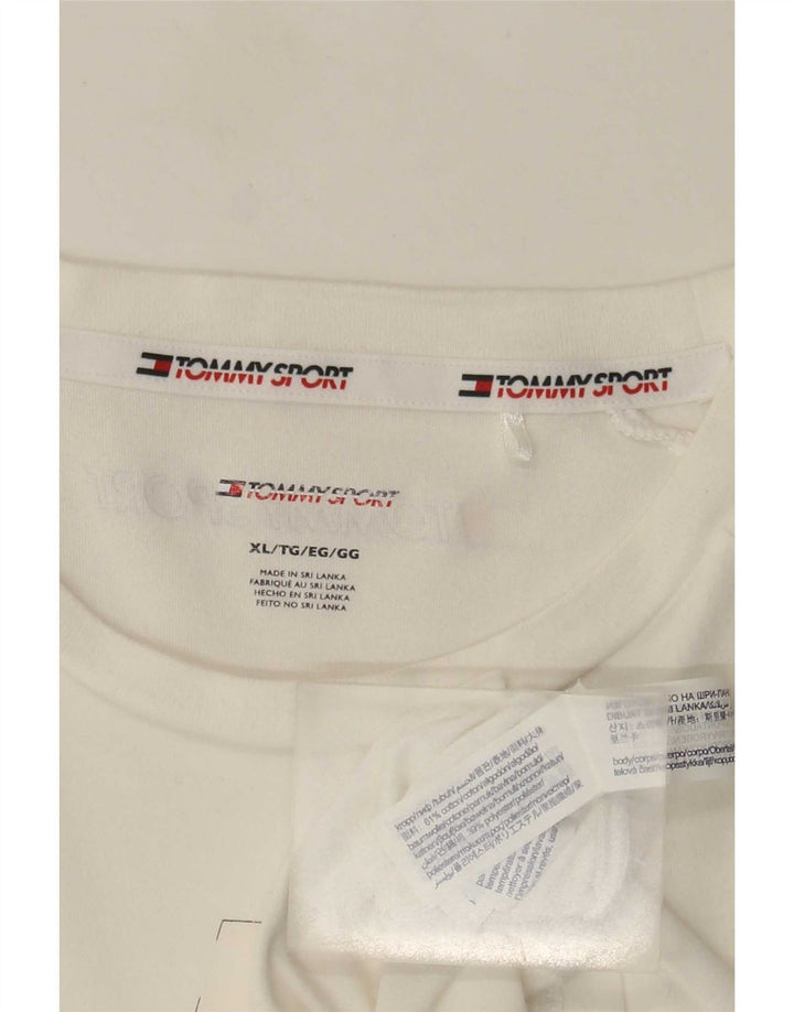 Tommy Hilfiger Herren T-Shirt Top XL Weiße Baumwolle