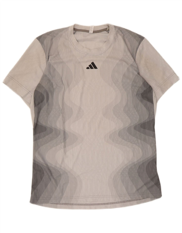 Adidas Herren T-Shirt Top Large Grau Tie Dye Polyester