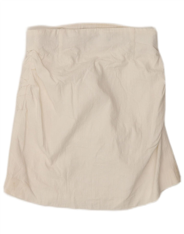 Zara Damen Mini-Wickelrock, Größe S, W26, Weiß