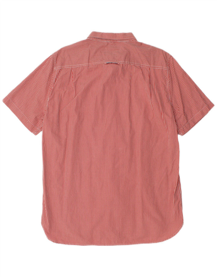 Superdry Herren-Kurzarmhemd 2XL aus roter Gingham-Baumwolle