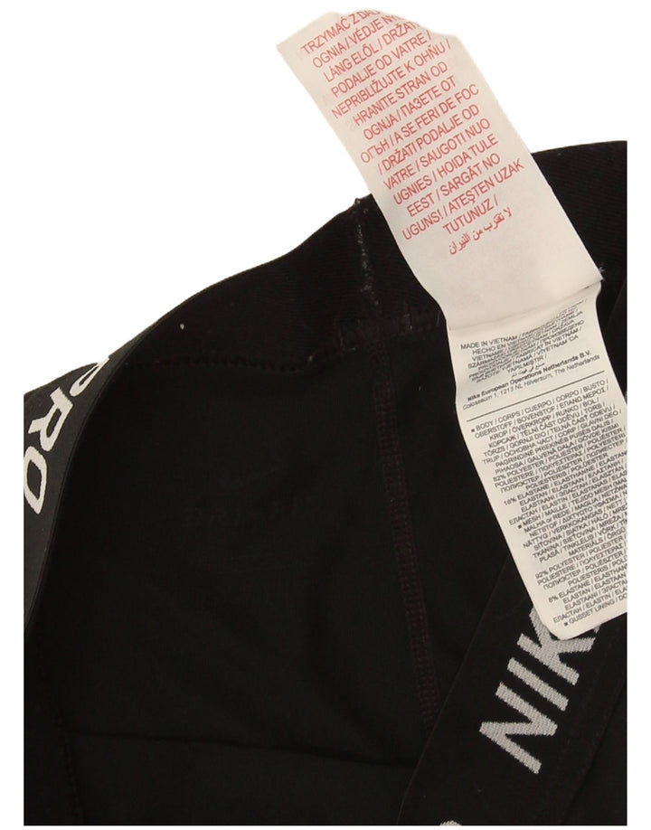 Nike Damen Dri Fit Graphic Sport Shorts UK 10 Small Schwarz Polyester