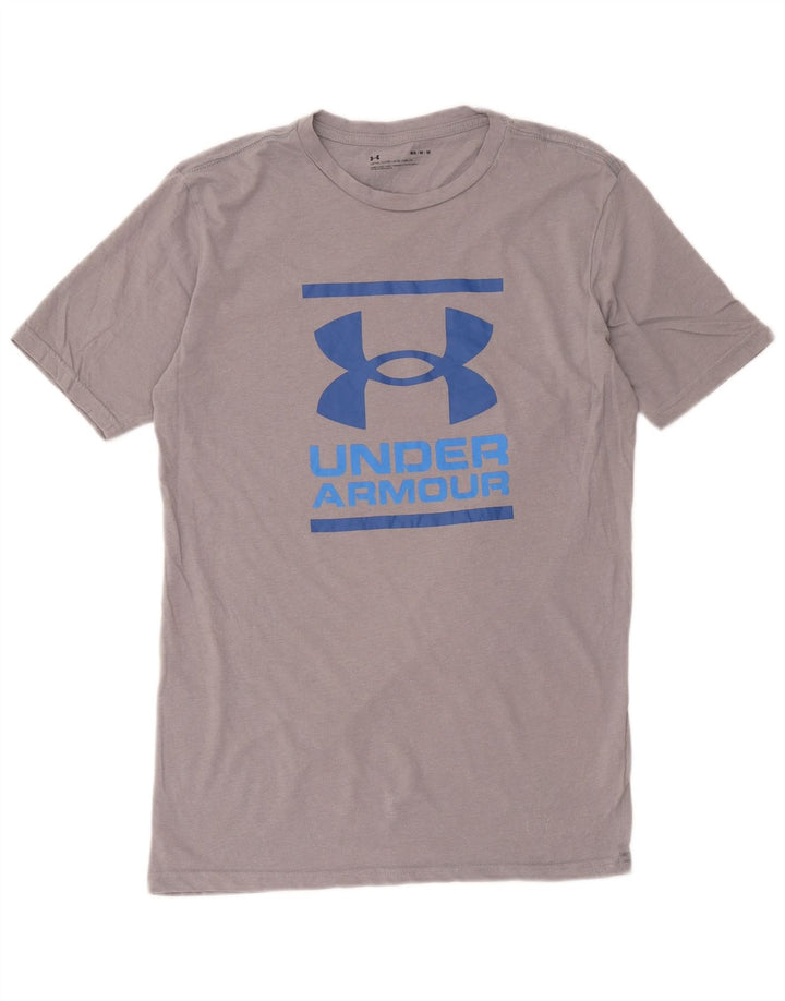Under Armour Herren-T-Shirt mit Grafik, mittelgraue Baumwolle