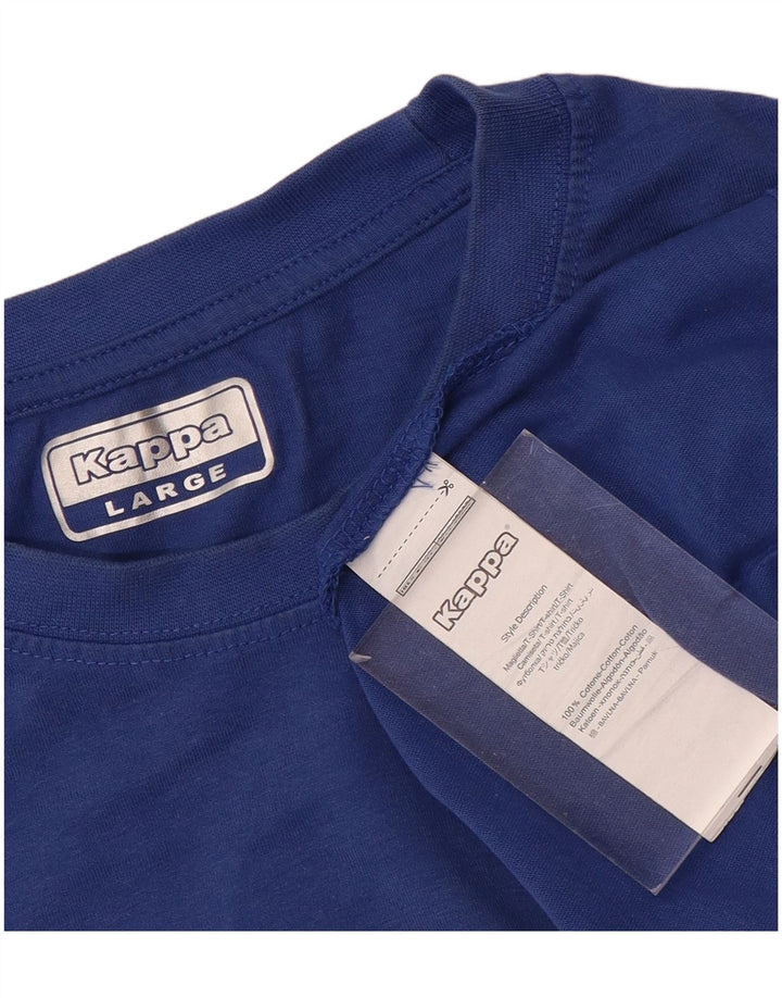 Kappa Herren-Weste-Top, groß, blaue Baumwolle