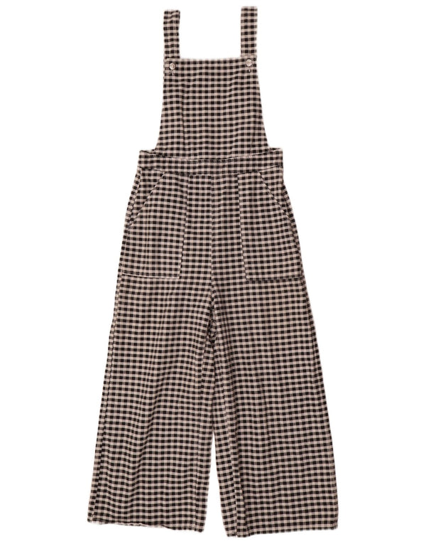 Topshop Damen Latzhose UK 10 Small W28 L23 Black Gingham