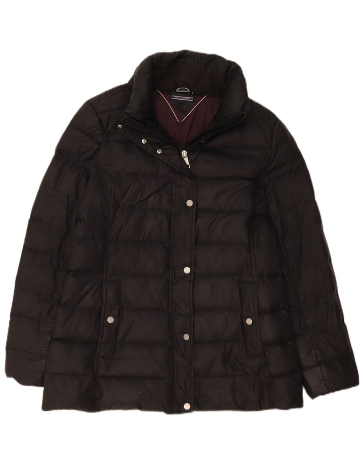 Tommy Hilfiger Damen Wattierte Jacke UK 16 Large Schwarz