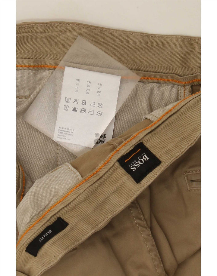 Hugo Boss Herren Chinoshorts W35 Large Beige Baumwolle