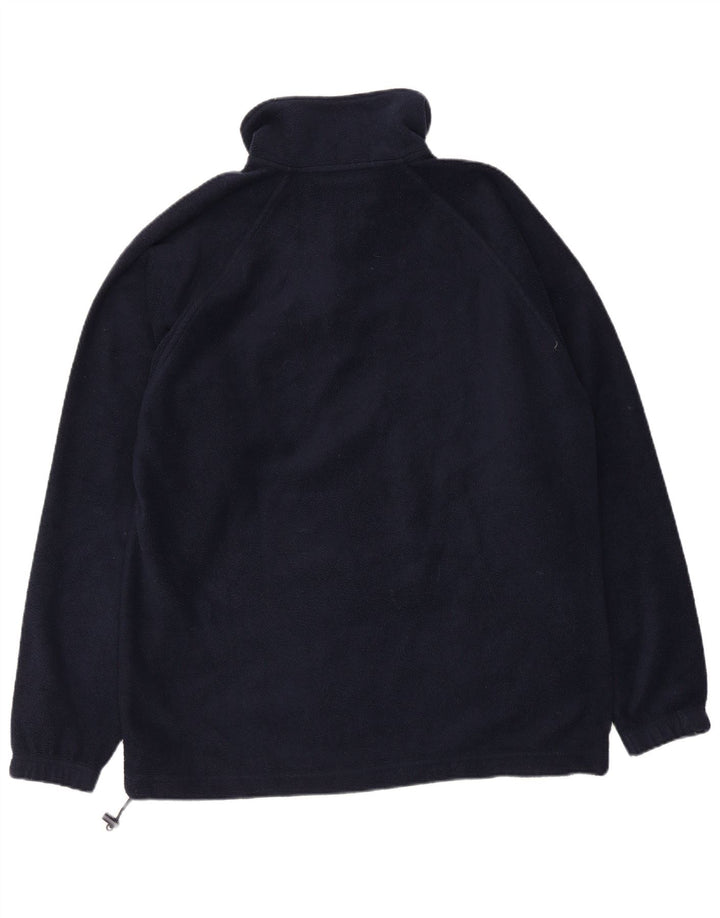Kappa Herren-Fleecepullover mit Reißverschluss am Hals, mittleres marineblaues Polyester