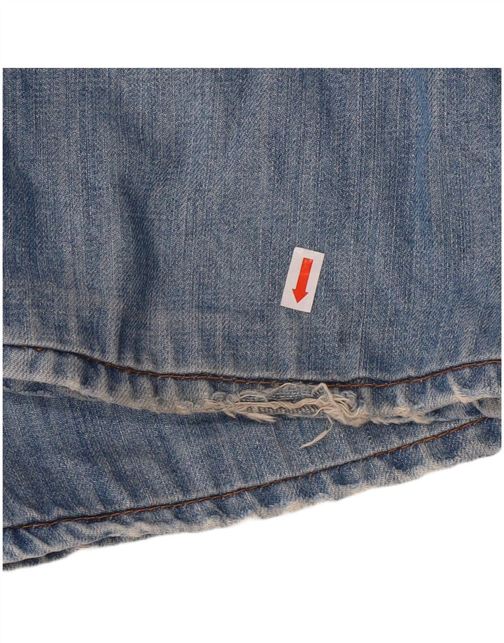 Armani Herren Straight Jeans W33 L30 Blaue Baumwolle