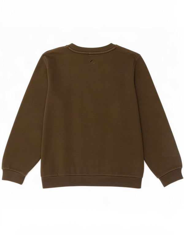 Puma Jungen Grafik Sweatshirt Pullover 5–6 Jahre Khaki Baumwolle