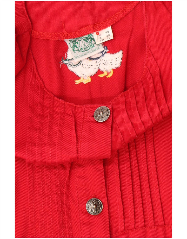 Hammerschmidt Damen Maxikleid IT 42 Mittelrote Baumwolle