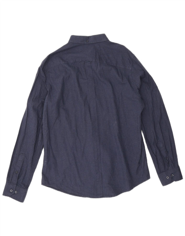 Ben Sherman Herrenhemd, groß, marineblau, Baumwolle