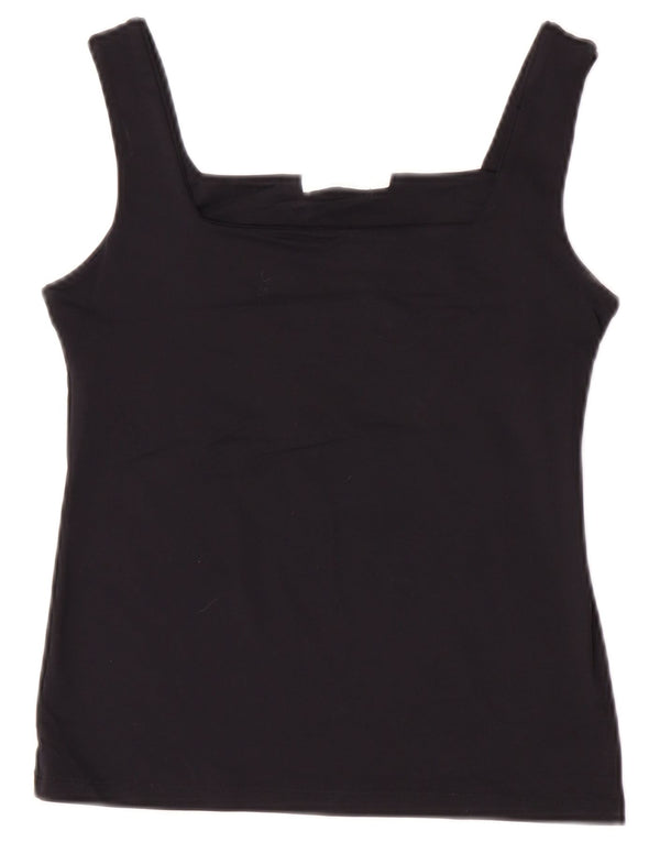 Zara Damen Crop Cami Top UK 12 Medium Schwarz