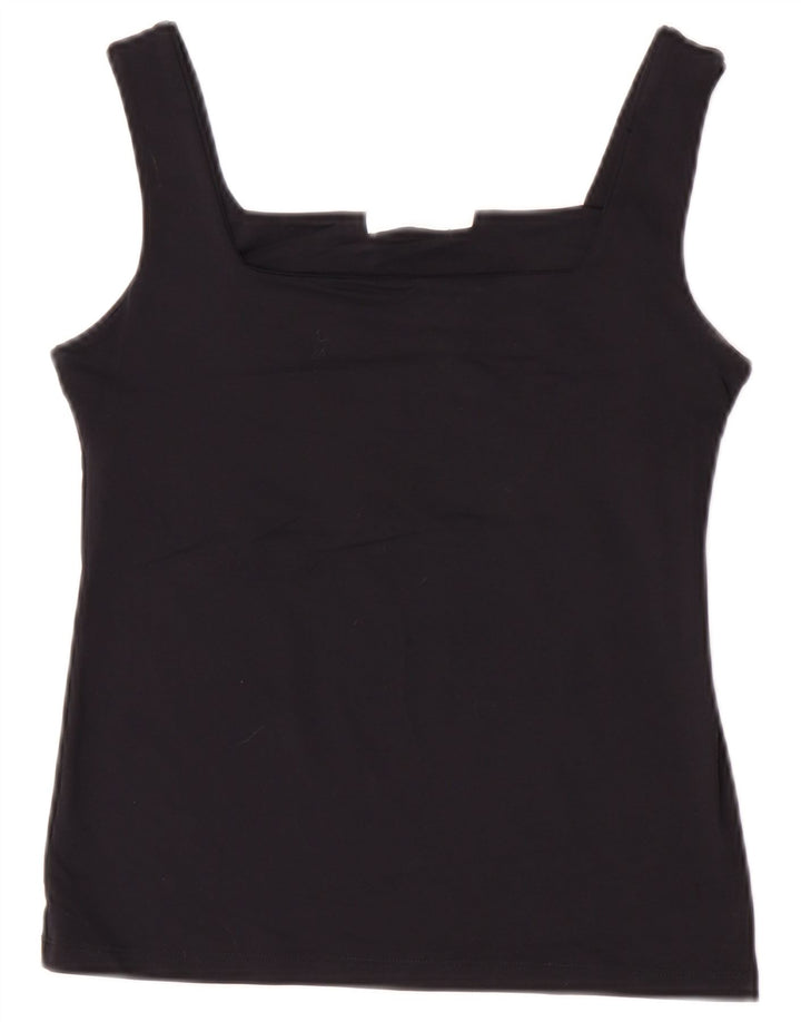 Zara Damen Crop Cami Top UK 12 Medium Schwarz
