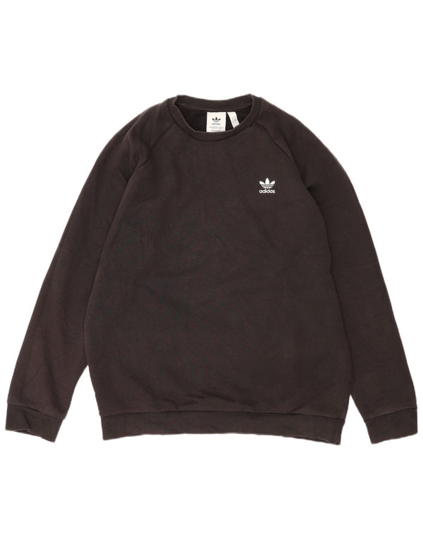 Adidas Herren Sweatshirt Pullover Large Schwarz Baumwolle