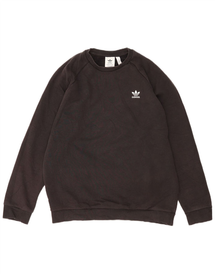 Adidas Herren Sweatshirt Pullover Large Schwarz Baumwolle