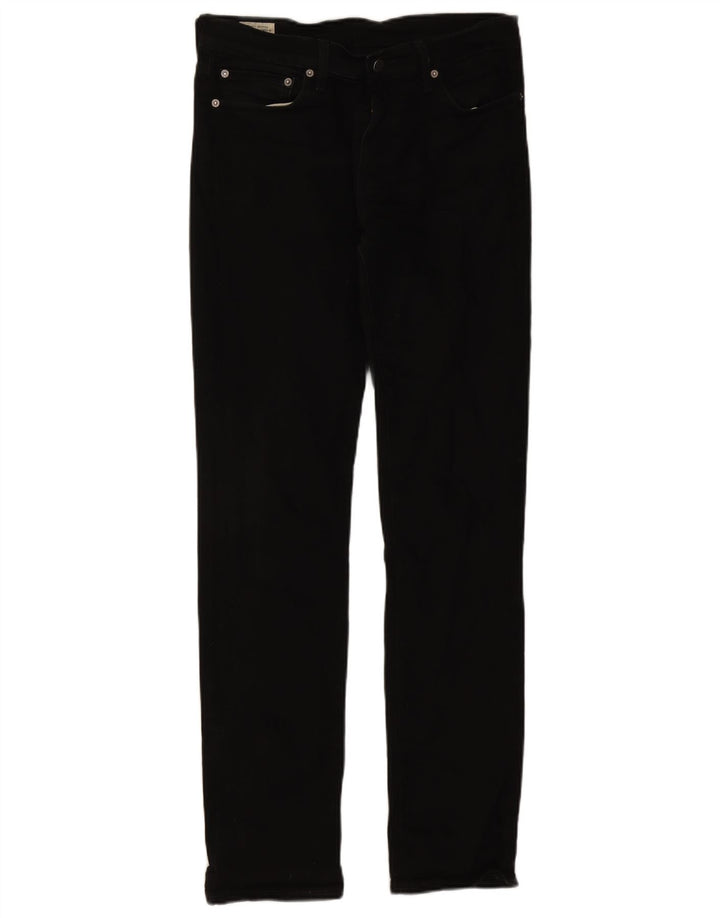 Levi's Herren Slim Jeans W32 L34 Schwarze Baumwolle