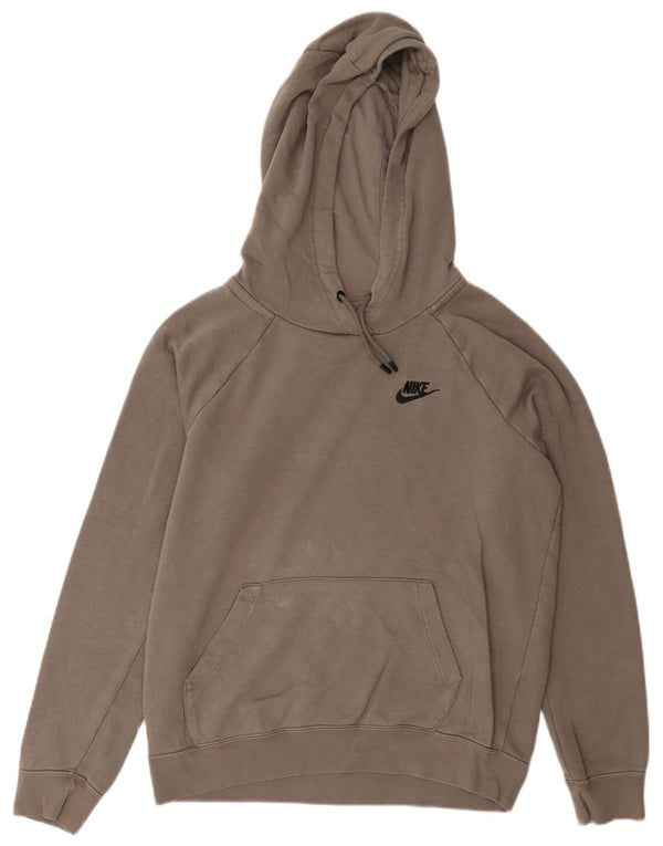 Nike Damen-Kapuzenpullover in Übergröße, Gr. 10, Größe S, Grau, Baumwolle