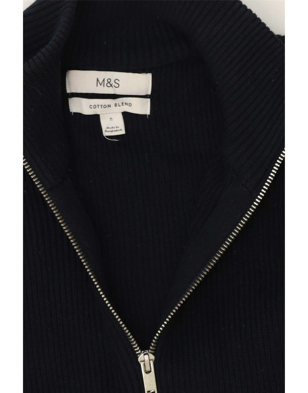 Marks & Spencer Herren-Strickjacke, klein, marineblau, Baumwolle