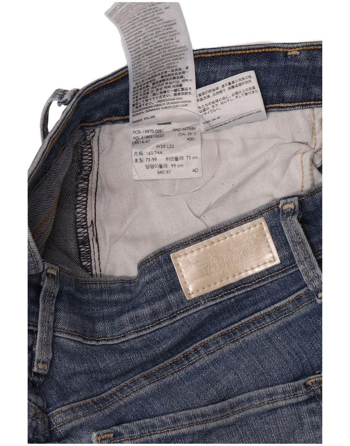 Levi's Damen Distressed Skinny Jeans W29 L30 Blaue Baumwolle