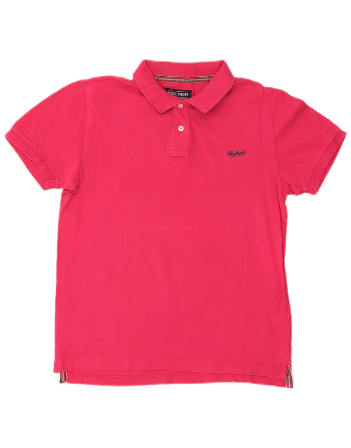 WOOLRICH Herren-Poloshirt, klein, rosa Baumwolle