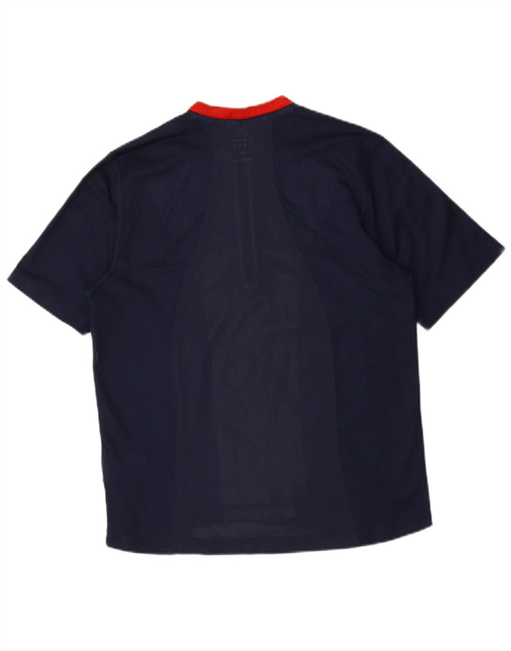 Adidas Herren Climacool T-Shirt mit Reißverschluss, mittelgroß, Marineblau, Farbblock