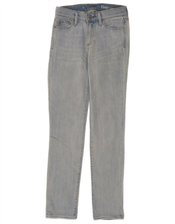 Gap Damen Slim Jeans W24 L30 Blaue Baumwolle