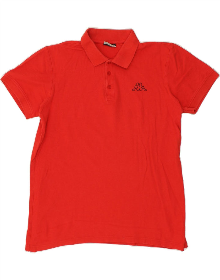 KAPPA Mens Polo Shirt Large Red Cotton Vintage Kappa and Second-Hand Kappa from Messina Hembry 