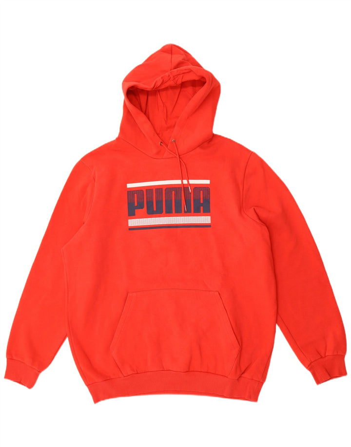 Puma Herren Graphic Hoodie Pullover Große rote Baumwolle