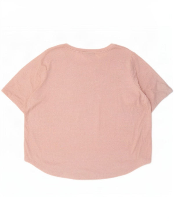 Marks & Spencer Damen T-Shirt Top UK 20 2XL Rosa Viskose