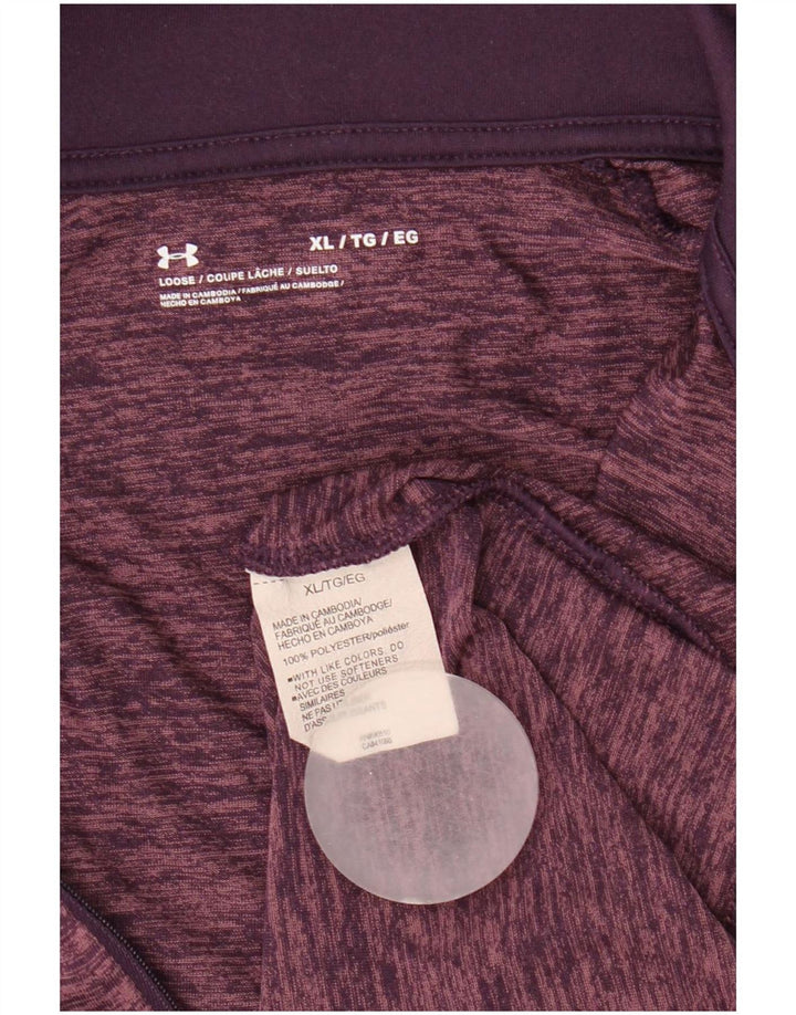 Under Armour Damen-Pullover-Trainingsanzugoberteil mit Reißverschluss, UK 18, XL, Lila meliert