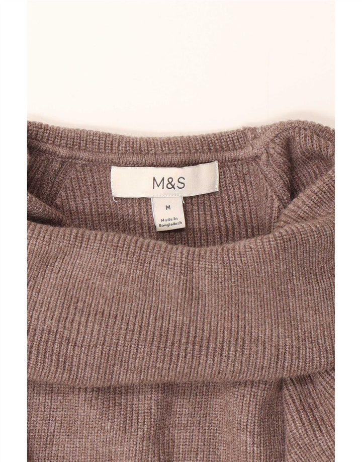 Marks & Spencer Rollkragenpullover für Damen, Gr. 14, Mittelbraun, Viskose