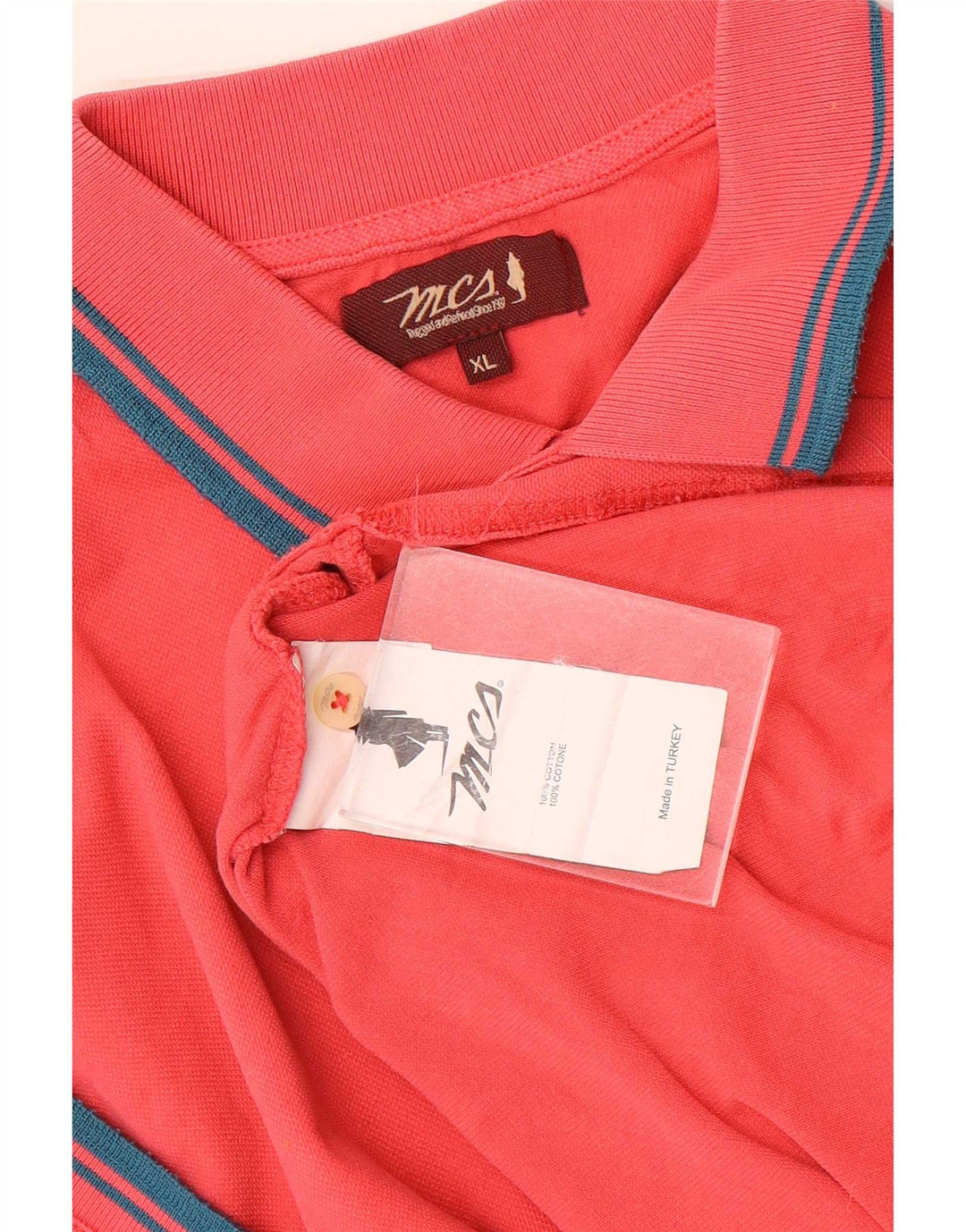 Marlboro Classics Herren-Poloshirt XL, rot gestreift, Baumwolle