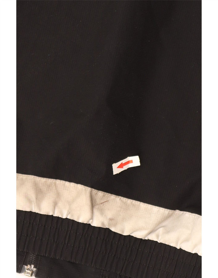 ADIDAS Herren-Regenjacke mit Kapuze, UK 38, Mittelschwarz, Colourblock-Polyester