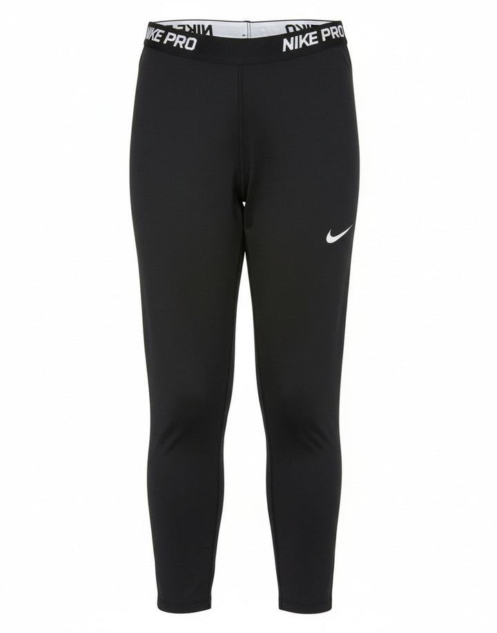 Nike Damen Dri Fit Graphic Leggings UK 14 Medium Schwarz