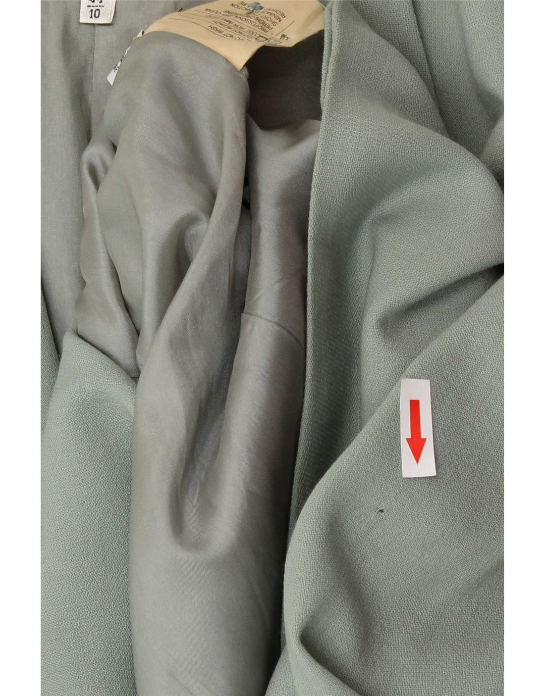 MANI Damen 2-Knopf-Blazerjacke IT 44 Mittelgrüne Schurwolle