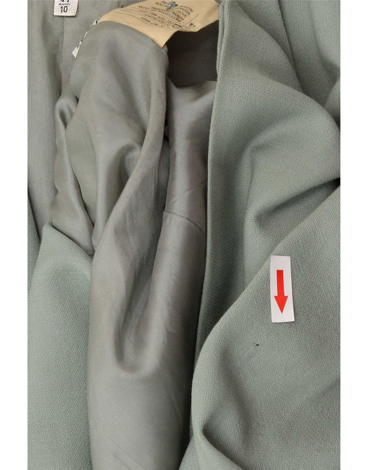 MANI Damen 2-Knopf-Blazerjacke IT 44 Mittelgrüne Schurwolle