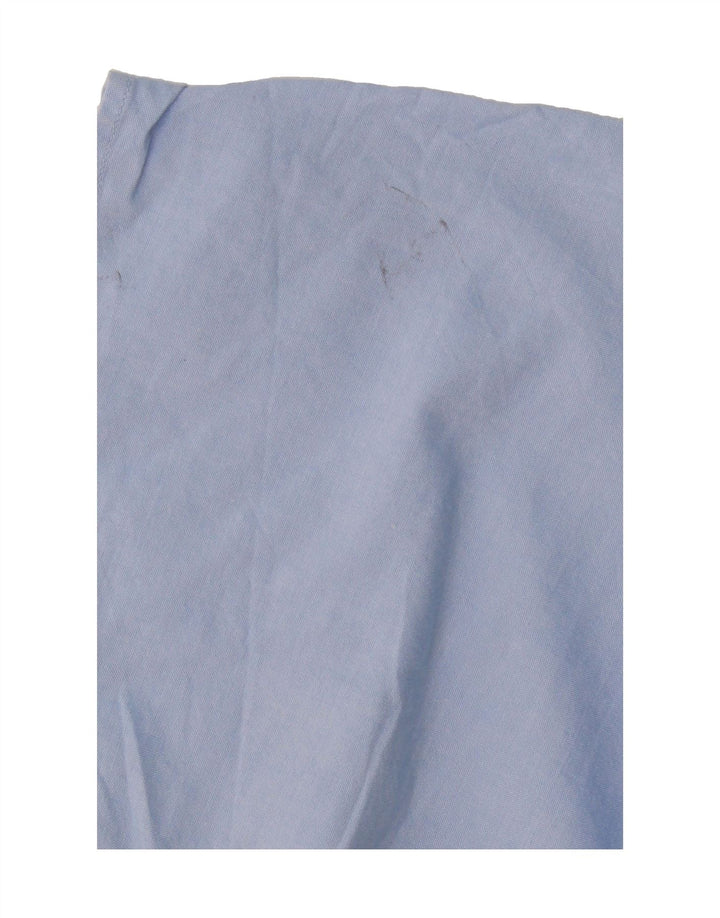 J. CREW Womens Front Tie Blouse Top UK 14 Medium Blue Cotton Vintage J. Crew and Second-Hand J. Crew from Messina Hembry 