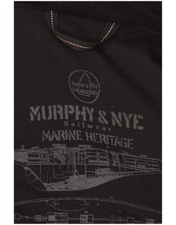 Murphy & Nye Damen Übergroßer Pea Coat UK 14 Mittelschwarze Wolle