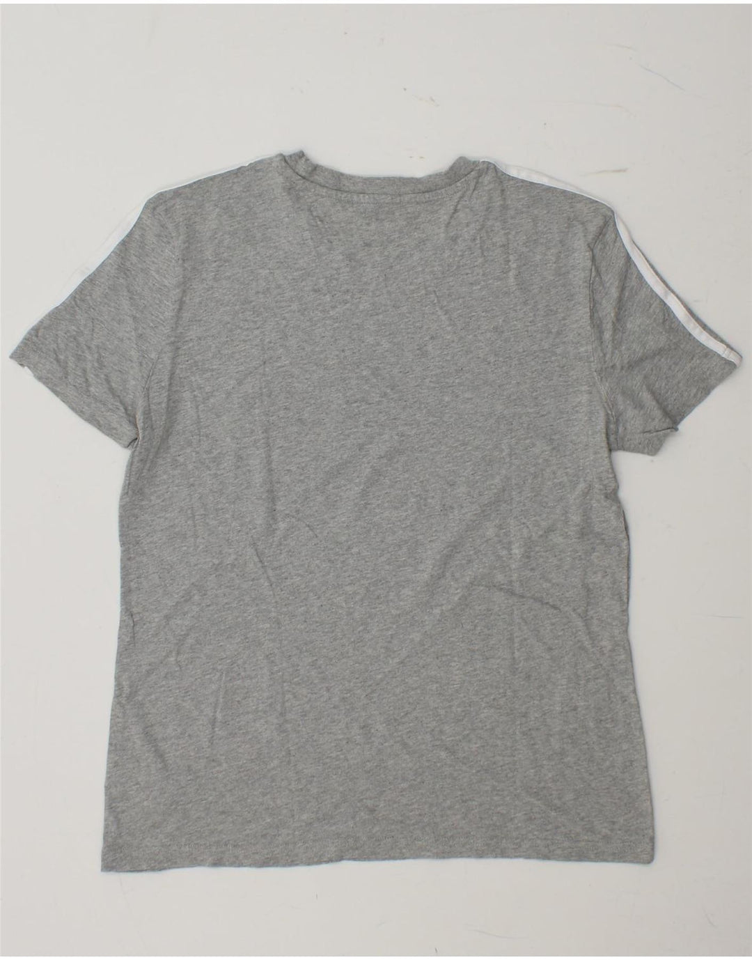 ADIDAS Damen T-Shirt Top UK 16/18 Große graue Baumwolle