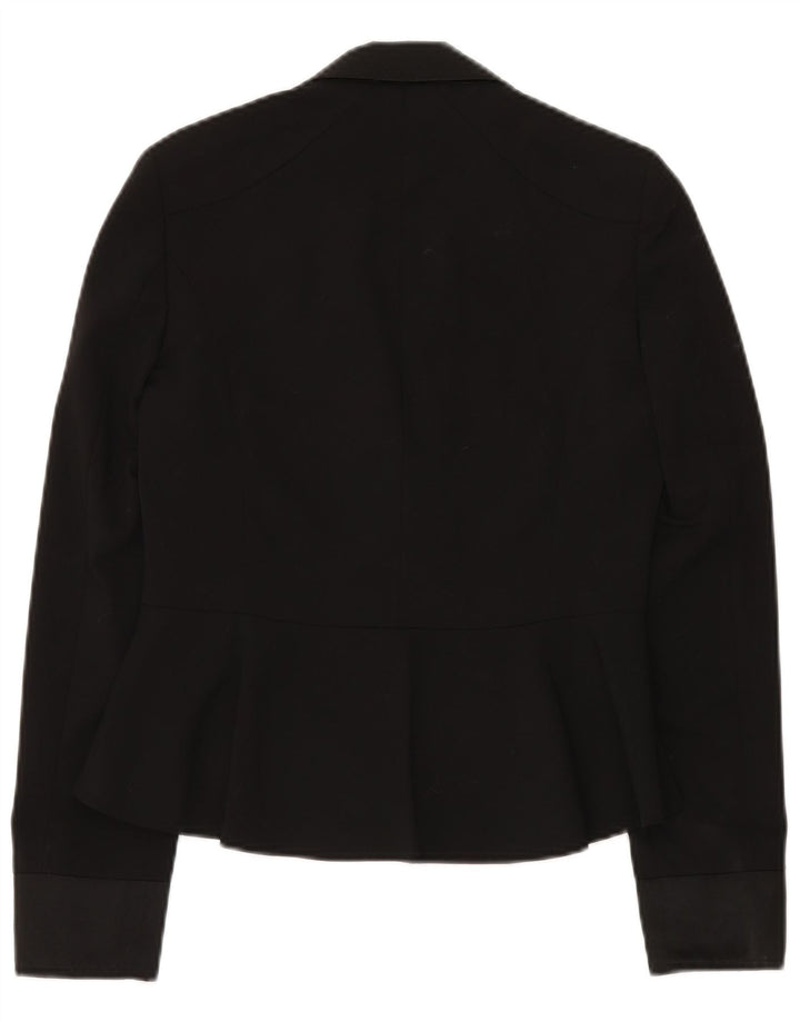MOSCHINO Damen-Blazerjacke mit 1 Knopf, Gr. 8, Schwarz, Schurwolle