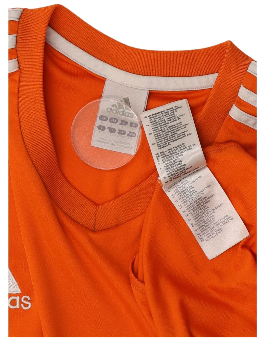 Adidas Herren Climalite T-Shirt Top Large Orange Polyester