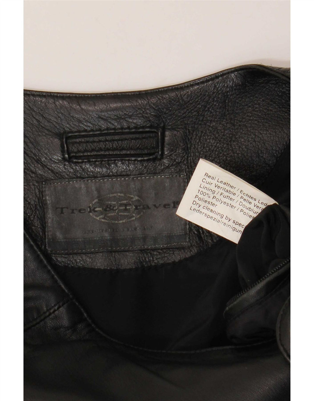 Vintage Herren Lederweste UK 38 Medium Schwarz